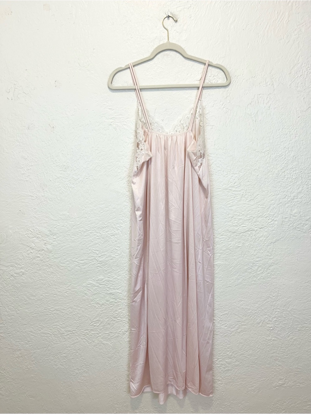 Val Mode Vintage Peignoir Set Nightgown Robe Light Pink White Lace Trim Small S - Picture 7 of 15